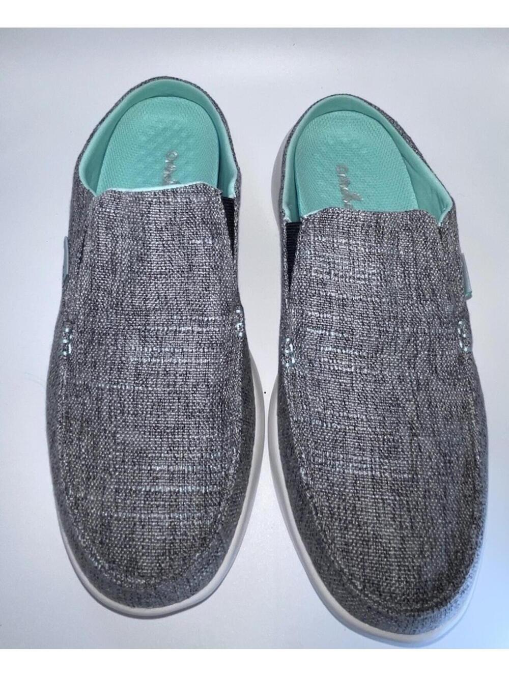 BNIB OrthoComfoot Women's Gray Slip On Loafers Walking Shoes Size 9.5 EU 41